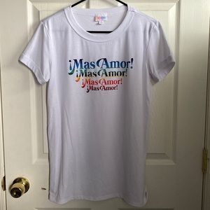 LuLaRoe Liv Mas Amor! T-Shirt Size Small Never Worn